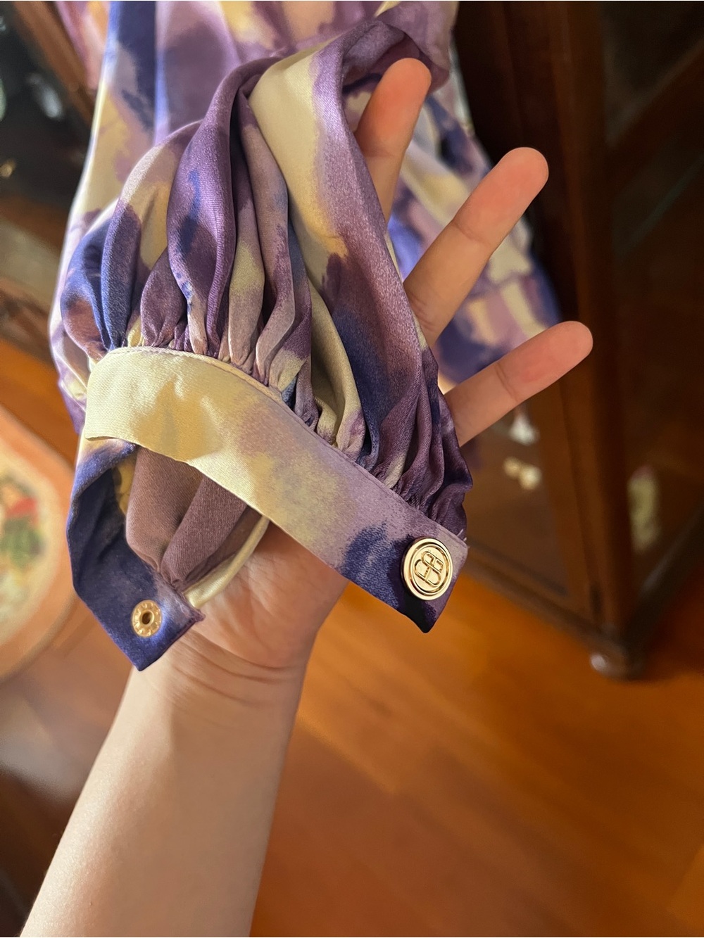 Bronx&Banco Lilac Wisteria Bedouin Satin Ruffle TasselEmbellished Mini Dress XS - Picture 14 of 17